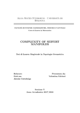 Complexity of Seifert Manifolds