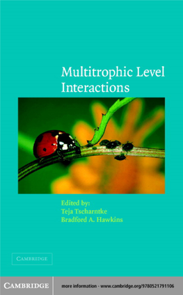 Multitrophic Level Interactions