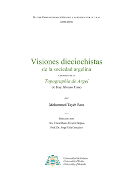 Visiones Dieciochistas De La Sociedad Argelina