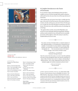 A Complete Introduction to the Tenets of Christianity in One Systematic Volume, James Montgomery Boice Provides a Readable Overview of Christian Theology