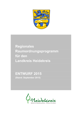Regionales Raumordnungsprogramm Für Den Landkreis Heidekreis