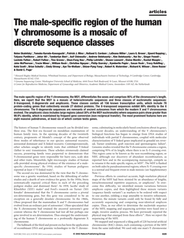 The Male-Specific Region of the Human Y Chromosome Is a Mosaic Of