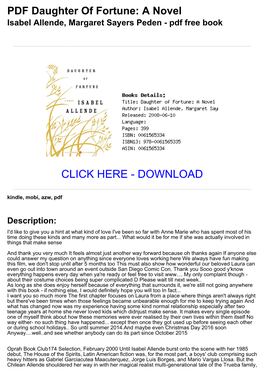 [0D69a66] PDF Daughter of Fortune: a Novel Isabel Allende, Margaret