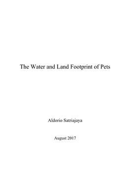 The Water and Land Footprint of Pets