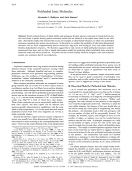 Polyhedral Ionic Molecules