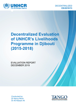 Decentralized Evaluation of UNHCR's Livelihoods Programme in Djibouti