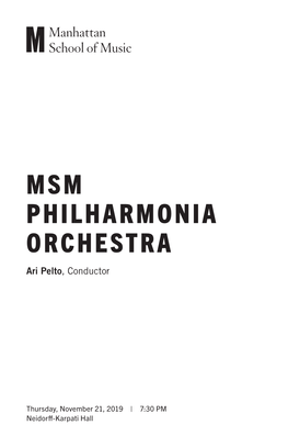 Msm Philharmonia Orchestra