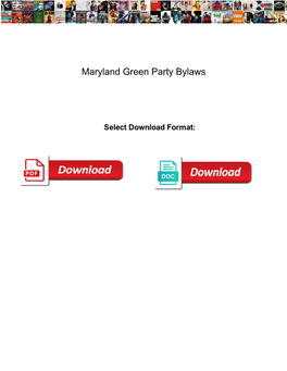 Maryland Green Party Bylaws