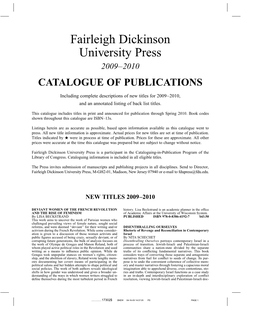 Catalogue of Publications