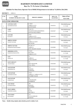 HARTRON INFORMATICS LIMITED Bays No