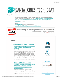 Digest #10 Venturebeat: UC Santa Cruz Hires