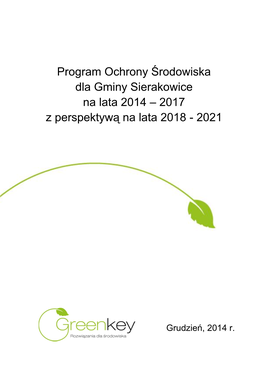 Program Ochrony Środowiska Dla Gminy Sierakowice 2014 Aktualizacja