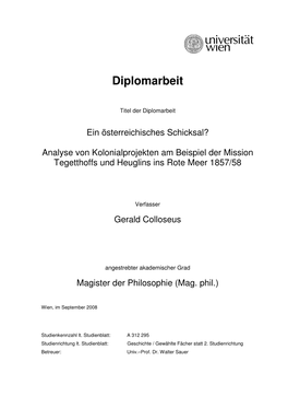 Diplomarbeit