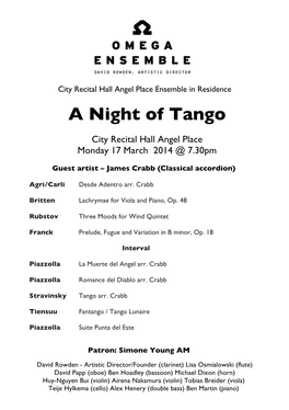 A Night of Tango