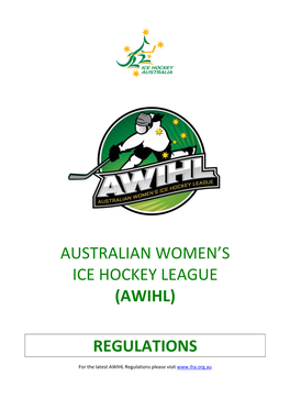 AWIHL Regulations Please Visit Ii