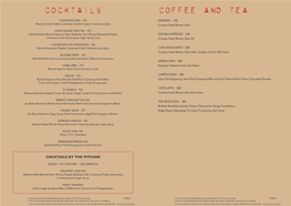 COFFEE and TEA Cocktails
