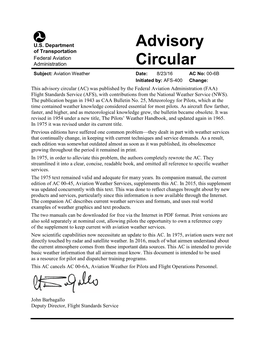 Advisory Circular 00-6B Aviation Weather