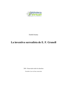 La Inventiva Surrealista De E. F. Granell