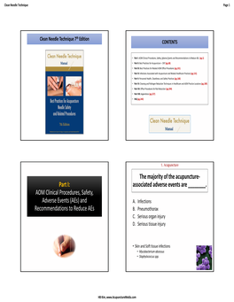 AOM Clinical Procedures, Safety, Adverse Events