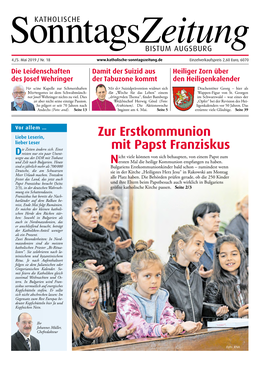 Zur Erstkommunion Mit Papst Franziskus