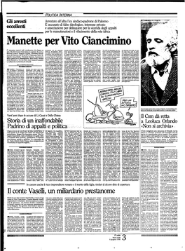 Manette Per Vito Ciancimino