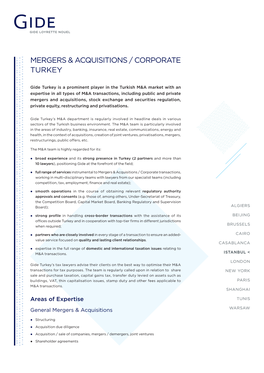 February 2019 Mergers & Acquisitions / Corporate