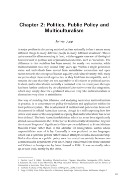 Politics, Public Policy and Multiculturalism