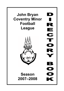John Bryan Coventry Minor Football League Season 2007–2008