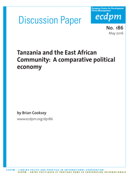 Tanzania and the East African Community: a Comparative Political Economy Mit Zusammenfassung in Deutsch