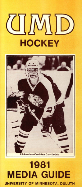 University of Minnesota, Duluth Hockey Media Guide (1981)