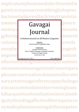 Gavagai Journal