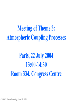 Presentation on July 22, 2004