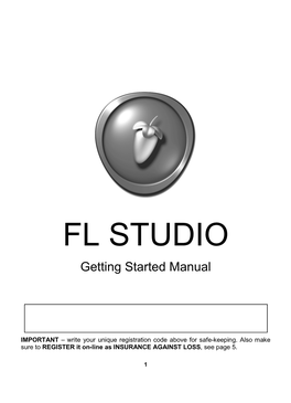 FL STUDIO Getting Started Manual