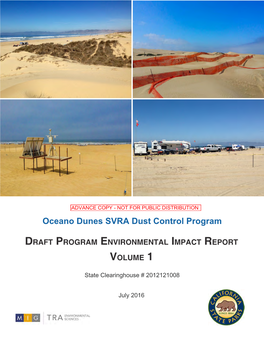 Oceano Dunes SVRA Dust Control Program