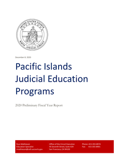 Pacific Islands Judicial Education Programs