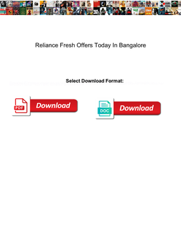 Reliance Fresh Offers Today in Bangalore