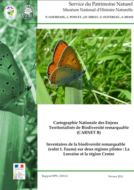 Guide Méthodologique Pour La Mise En Œuvre De La Cartographie Nationale Des Enjeux Territoriaux De Biodiversité Remarquable. Volet Faune V.1.0