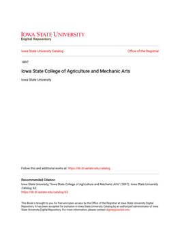 Iowa State College of Agriculture and Mechanic Arts