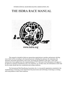 International Sled Dog Racing Association, Inc