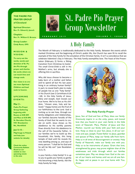 201902 February 2019 Padre Pio Prayer Group Newsletter.Pub