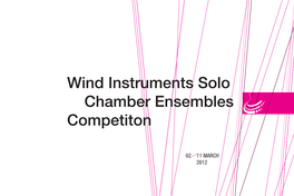 Wind Instruments Solo Chamber Ensembles Competiton