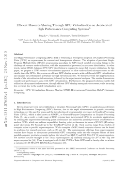 Efficient Resource Sharing Through GPU Virtualization on Accelerated