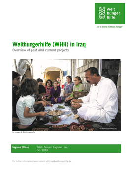 Welthungerhilfe (WHH) in Iraq Overview of Past and Current Projects