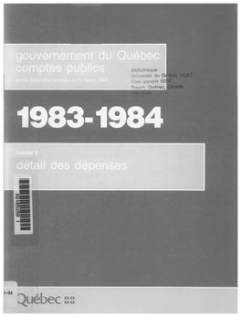 Gouvernement Du Québec Comptes Publics
