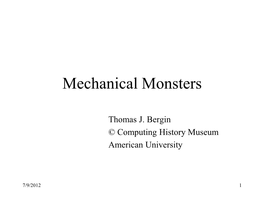 Mechanical Monsters