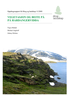 Vegetasjon Og Beite På På Hardangervidda