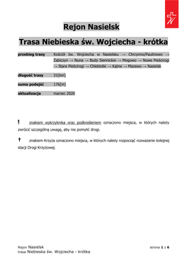 Rejon Nasielsk Trasa Niebieska Św. Wojciecha