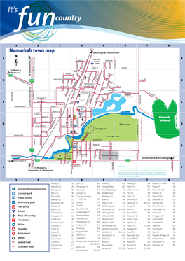 Numurkah Town Map ;To Katunga & Strathmerton N