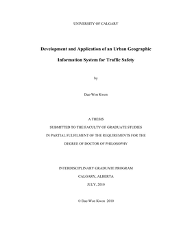 Development and Application of an Urban Geographic Information