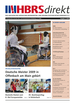 Deutsche Meister 2009 in Offenbach Am Main Gekürt